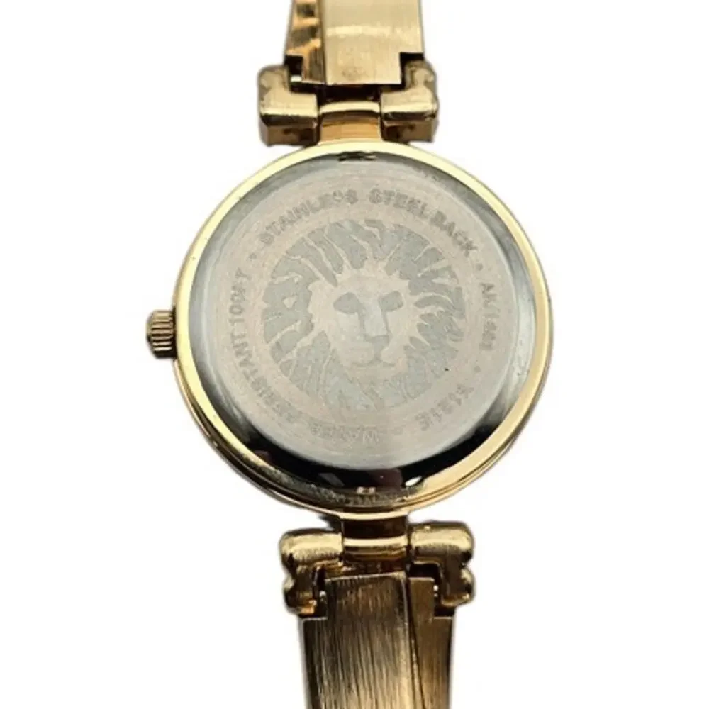 Anne Klein Gold Crystal Accent MOP Bracelet Dress Watch AK/1464